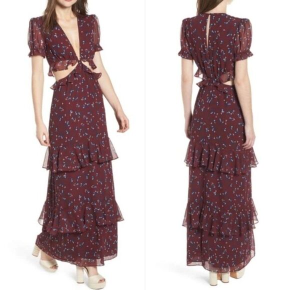 WAYF "Laviana" Cut-out Maxi Dress -size Small - Picture 1 of 15